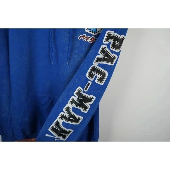 Pacman Hoodie Bandai Blue Gaming Classic Retro Men's Small #581 - Picture 6 of 15